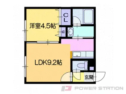 ラ・シュエットヴィー(1LDK/2階)の間取り写真