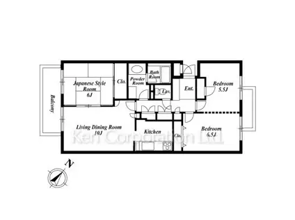 LANSA(3LDK/2階)の間取り写真