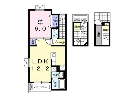 ローレル・レジデンス(1LDK/3階)の間取り写真