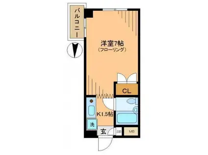 YMD新宿ビル(1K/2階)の間取り写真