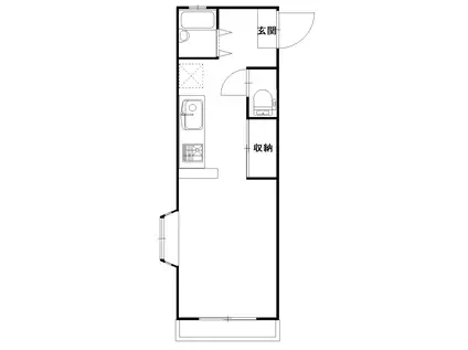 セントフォーラム(ワンルーム/2階)の間取り写真