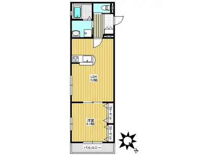 LA MAISON DE CAMPANULE(1LDK/3階)の間取り写真