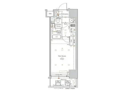 THE LOG日本橋(1K/5階)の間取り写真