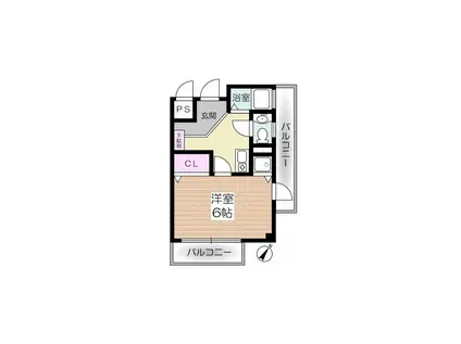 リッツ箕面(1K/3階)の間取り写真