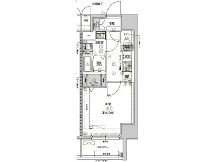 CREST TAPP黒川(1K/2階)の間取り写真
