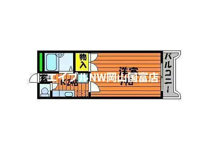 エスポアール中井(1K/1階)の間取り写真