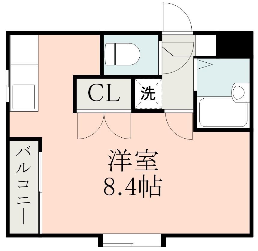 SUN EIGHT 燦(ワンルーム/1階)の間取り写真