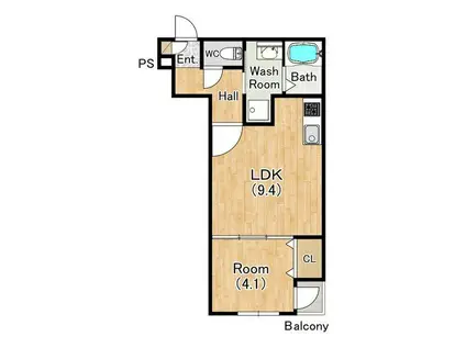 ヴェルデ堺中ビル(1LDK/2階)の間取り写真