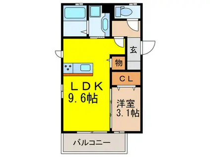 NEO大東(1LDK/2階)の間取り写真