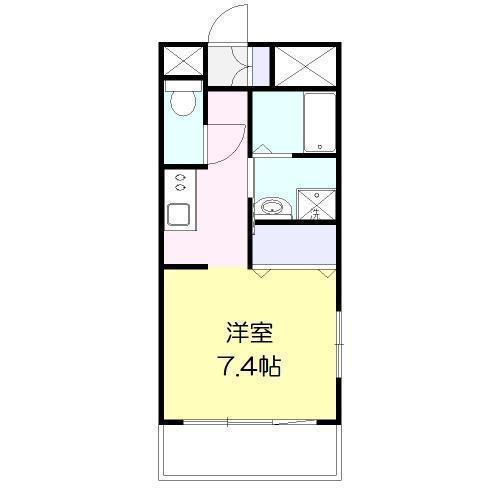 アルテマイスター橘通(ワンルーム/8階)の間取り写真