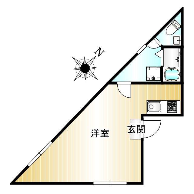 シンフォニア八広(ワンルーム/4階)の間取り写真