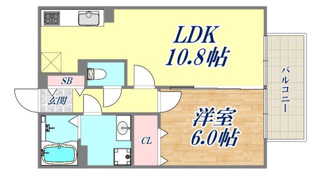 VILLA MINORE(1LDK/2階)の間取り写真