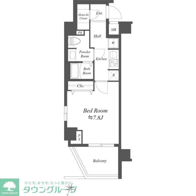 GENOVIA荻窪SKYGARDEN(1K/5階)の間取り写真