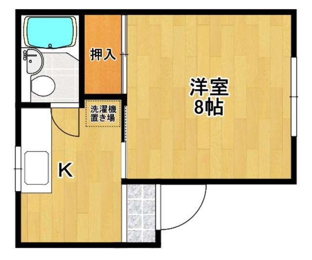 小林コーポ(1K/1階)の間取り写真