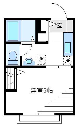 グランドール壱番館(1K/2階)の間取り写真