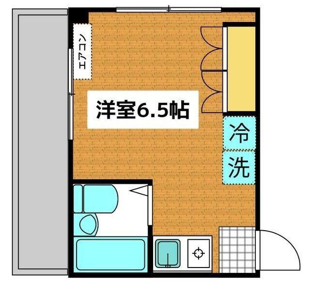 パレスフィールド市川南(ワンルーム/4階)の間取り写真