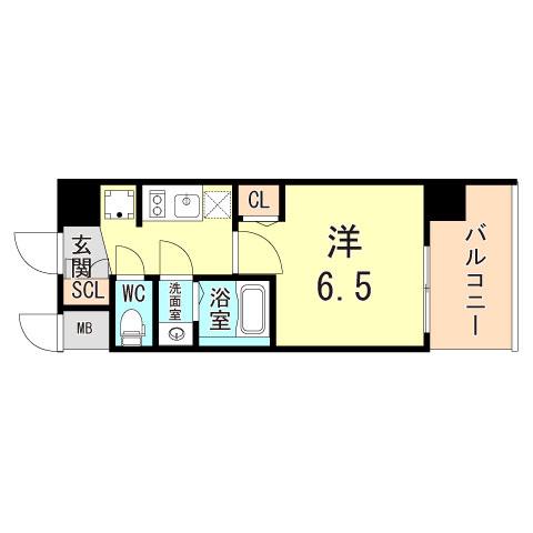 ARTIZA王子公園D.C(1K/4階)の間取り写真