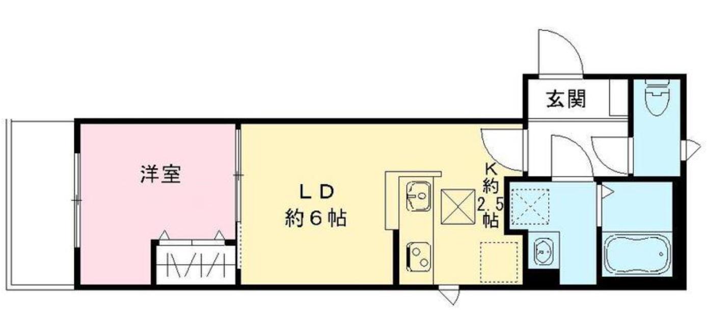 AOAKUA(1LDK/1階)の間取り写真