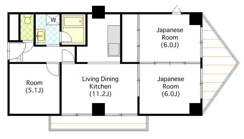 オーナーズマンション西脇(3LDK/4階)の間取り写真