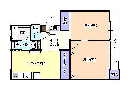 センチュリー21(2LDK/2階)の間取り写真