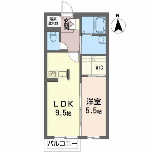 シャーメゾン不来方II(1LDK/1階)の間取り写真
