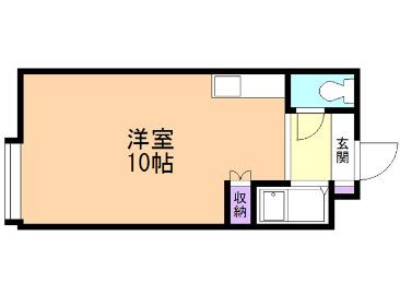 エクセル東和(ワンルーム/1階)の間取り写真