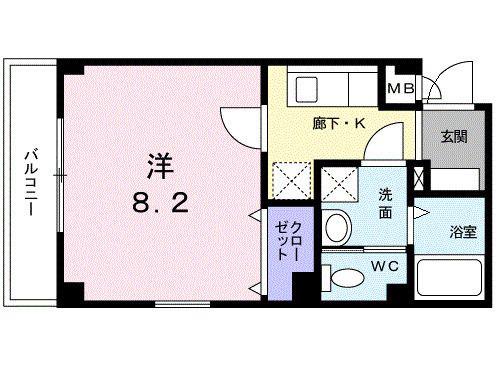 フェリエーラ南砂弐番館(1K/1階)の間取り写真