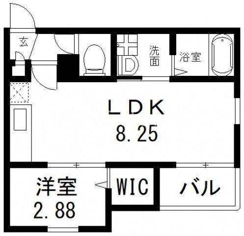 R-SMART 布施(1LDK/3階)の間取り写真