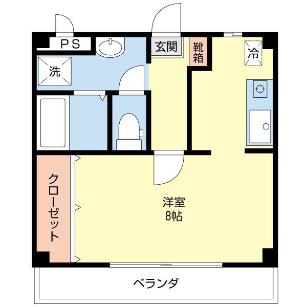 小泉ファインハイツ2(1K/1階)の間取り写真