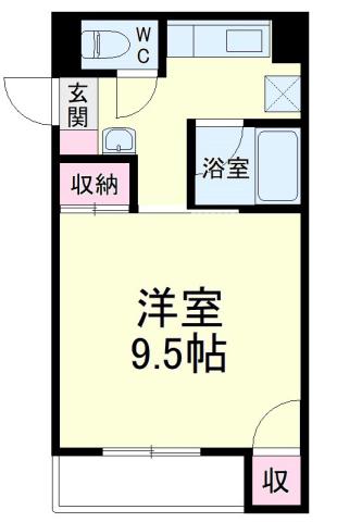 アベニュー山下(1K/5階)の間取り写真