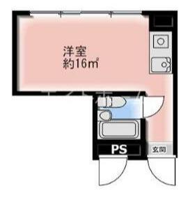 プレーンフィールド高尾(ワンルーム/4階)の間取り写真