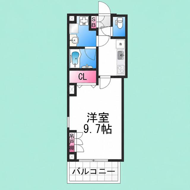 グラディオ大浜(1K/1階)の間取り写真