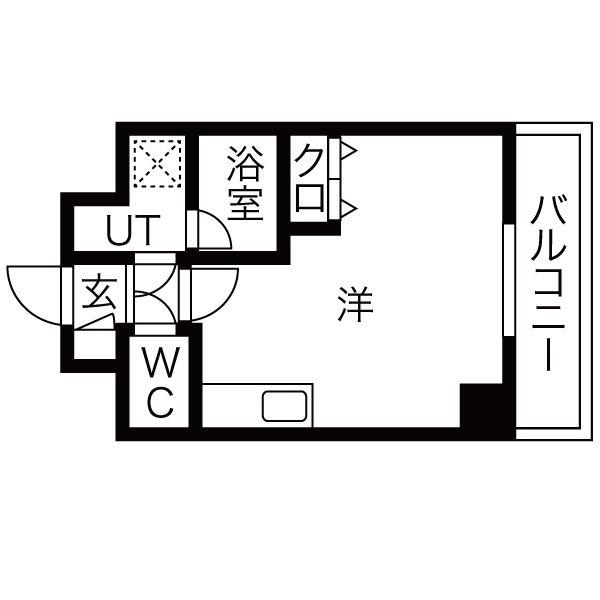 イースタンヒルズ藤が丘II(ワンルーム/3階)の間取り写真