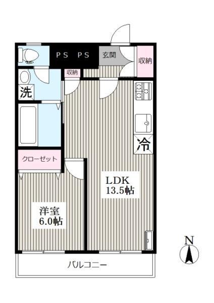 グランツGK(1LDK/7階)の間取り写真