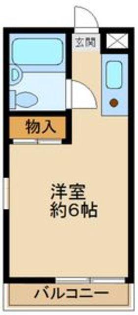 ウィング百合ヶ丘II(ワンルーム/2階)の間取り写真