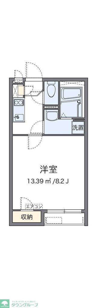 クレイノラーナII(1K/2階)の間取り写真