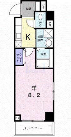 ARASAI.K.A(1K/3階)の間取り写真