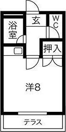 Tコーポ(1K/2階)の間取り写真