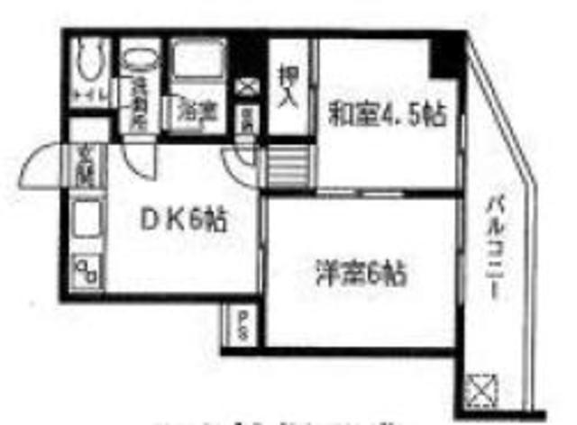 三洋ガーデン立石(2DK/4階)の間取り写真
