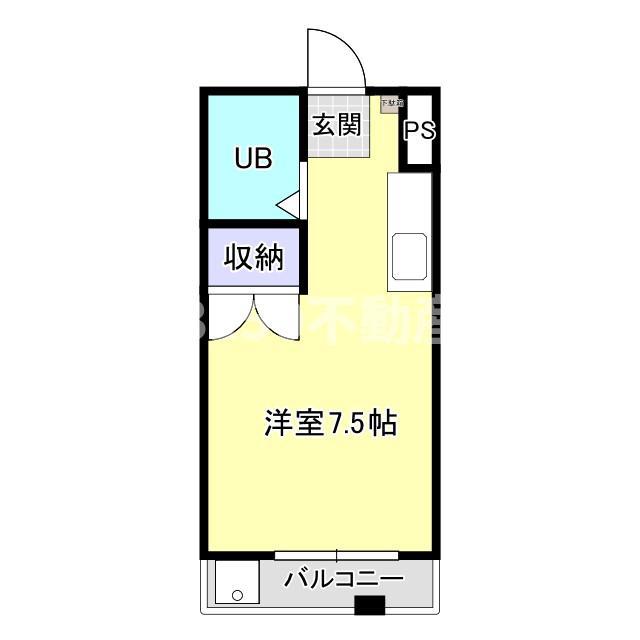 メゾン安田(ワンルーム/2階)の間取り写真