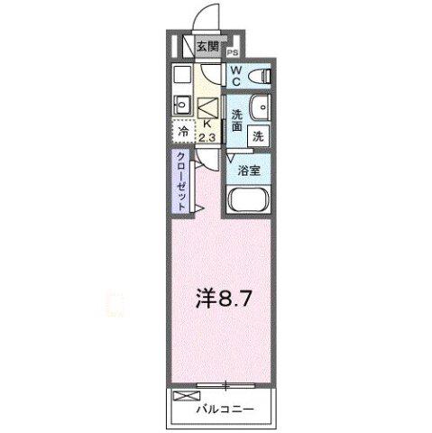 エルマーノT2(1K/1階)の間取り写真