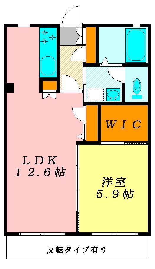 ラ・メール(1LDK/2階)の間取り写真