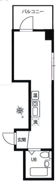 クレセントY(ワンルーム/3階)の間取り写真
