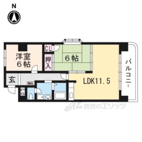 グレース安曇(2LDK/3階)の間取り写真