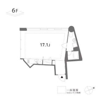 GROVE(ワンルーム/6階)の間取り写真