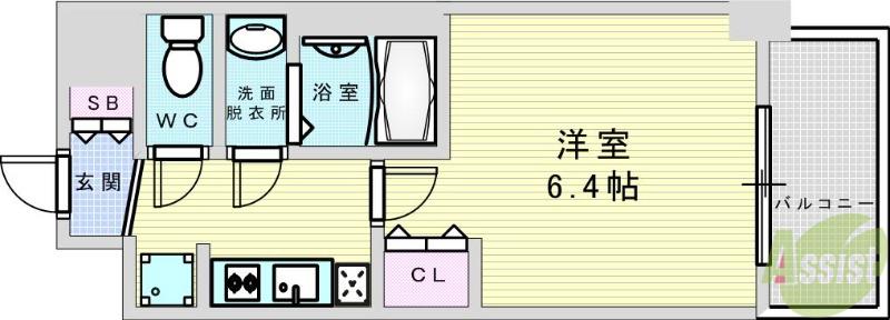 プレサンス西中島南方セレスト(1K/5階)の間取り写真