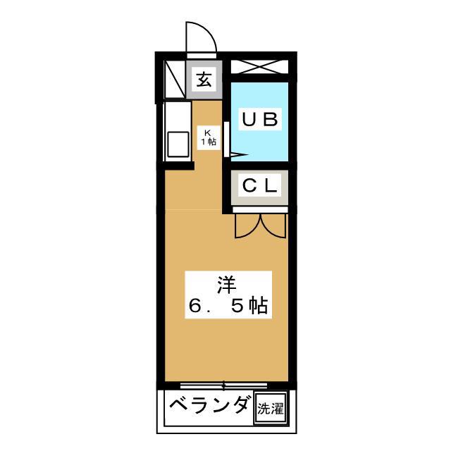 ハウス武内(ワンルーム/3階)の間取り写真