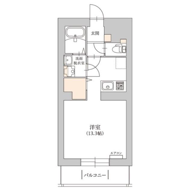 アラモファミリア杉崎町(ワンルーム/4階)の間取り写真