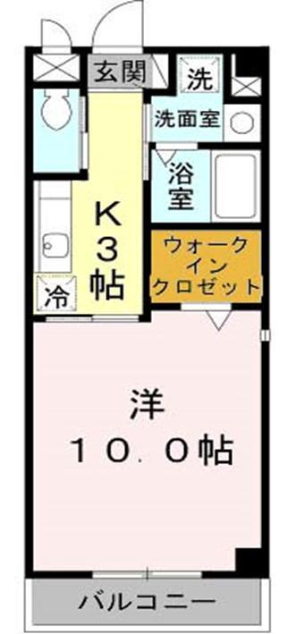 ダイワシティー福島(1K/3階)の間取り写真