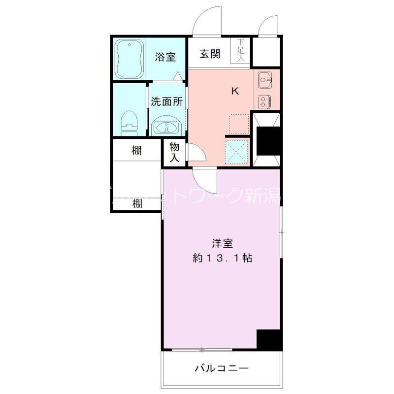 BUENA古町通5番町(1K/3階)の間取り写真